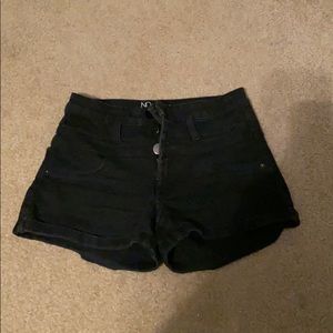 black jeans short shorts